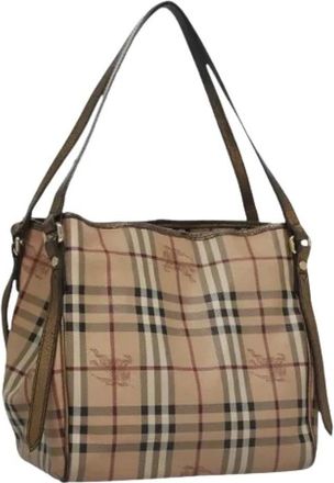 Burberry Pre-owned Shoulder Bags, female, Beige, Size: ONE SIZE Pre-owned Vintage Shoulder Bag