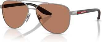Prada Psa 52S Zonnebril - unisex - Zonnebrillen - Grijs - 58 MM - Nylon - Accessoires