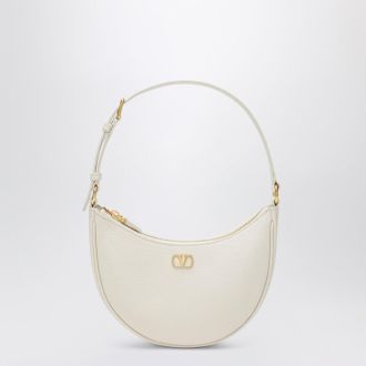 Valentino Ivory Leather Vlogo Signature Mini Hobo Bag