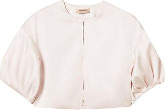 Twin-Set Cropped Puff Sleeve Jacket