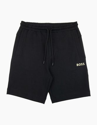 HUGO BOSS Mens Hugo Boss Headlo 1 Embroidered Logo Shorts Black 001 - Size: 32/30/31