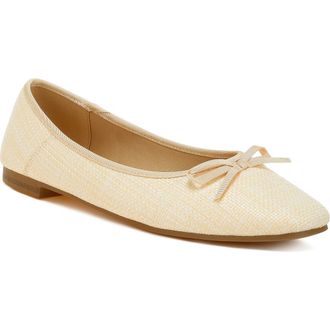 Rag & Co. Paper Water Repellent Ballet Flat in Natural at Nordstrom Rack, Size 10