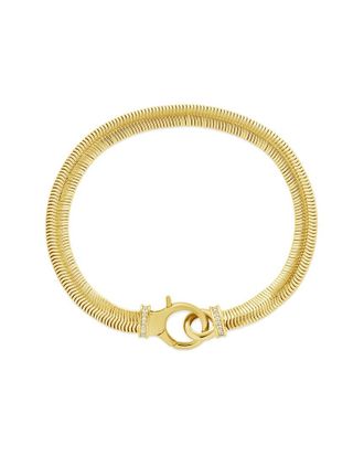 Sterling Forever 14K Plated Cz Kassidy Chain Bracelet