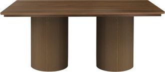 Habitat et Jardin Mesa De Comedor Ovalada De Madera z&eacute;nith - 180 Cm - 8 Plazas - Marr&oacute;n