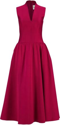 Roland Mouret taffeta ball-skirt dress - Pink
