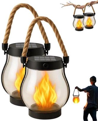 OEM 2 Lanterne Solari Da Giardino 12&times;13 Cm, Illuminazione A Led Per Esterni Con Sensore Giorno/notte, Impermeabili Ip44, Ideali Per Campeggio, Terrazze, G