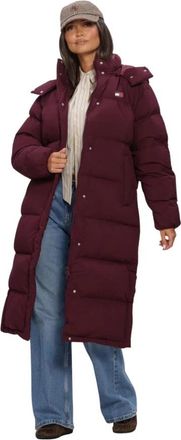 Tommy Jeans Alaska Long Puffer - Dames - Dons jassen - Bruin - M - Polyester - Jassen