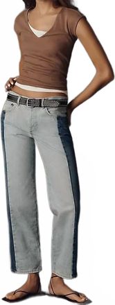 ASKK NY Low Rise Straight Jeans In Two Tone