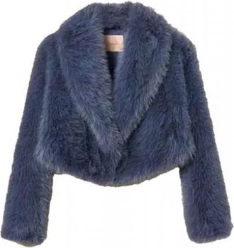 Twinset Faux Fur Shearling Jassen - Dames - Jassen - Blauw - M - Jassen