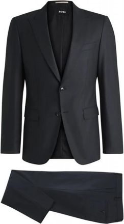 HUGO BOSS Enorm Pak - Heren - Business pakken - Zwart - XS - Wol - Kostuums