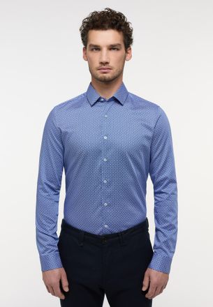 Eterna Langarmhemd ETERNA SUPER SLIM, Herren, Gr. 40, Normalgr&ouml;ssen, hellblau, Twill, 100% Baumwolle, schmal, Manschette, Hemden Langarmhemd, NON IRON (b&uuml;gel