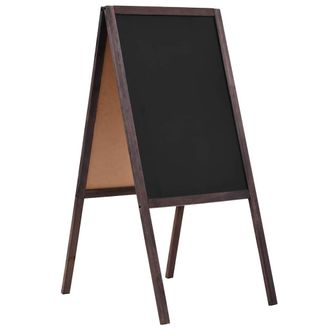 vidaXL Pizarra De Pie De Doble Cara Madera De Cedro 40x60 Cm Vidaxl