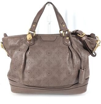Louis Vuitton Brown Monogram Mahina Leather Leather Handbag Shoulder Bag Tote Bag (Pre-Owned)