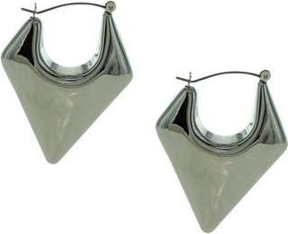 Olivia Welles Aria Geometric Hoop Earrings in Silver at Nordstrom Rack