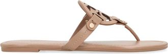 Tory Burch Miller Sandal - Dames - Slippers - Beige - 37 EU - Leer - Schoenen