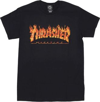 Thrasher Zwarte Inferno Tee Korte Mouw T-shirt - Heren - T-shirts - Zwart - M - Katoen - Tops