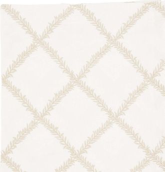 Ballard Designs Lucian Embroidered Trellis Drapery Panel - Natural, 50W x 120L - Ballard Designs