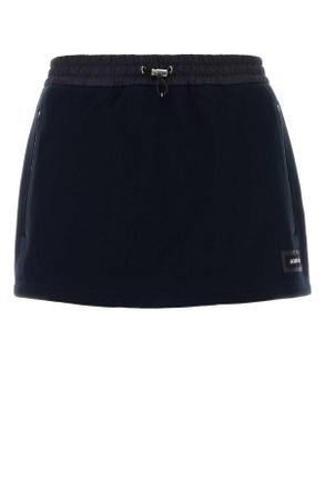Miu Miu Midnight Blue Cotton Mini Skirt
