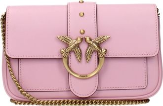 Pinko Pinko Love Damess Crossbodytassen roze leer