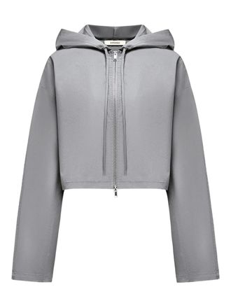 12 Storeez zip-up hoodie - women - Cotton - M - Grey
