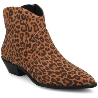 Journee Collection Womens Taliah Medium and Wide Width Western Ankle Booties