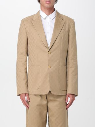 Gucci Blazer a monopetto in cotone GG Supreme Gucci