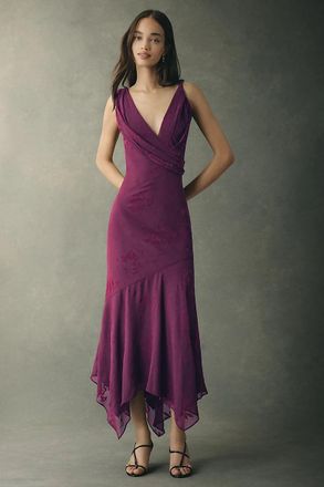 BHLDN Velvet Burnout Maxi Dress