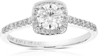 Vir Jewels 1 cttw Lab Grown Diamond Engagement Ring in 14K White Gold For Women
