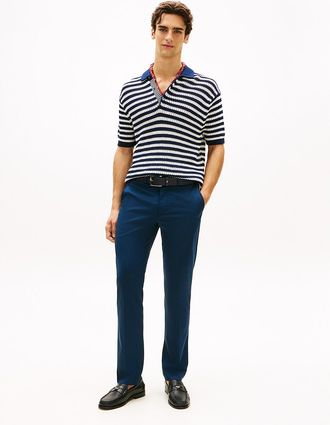 Tommy Hilfiger Mens New York Label Straight Fit Chino - Navy - 29W x 30L