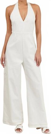 Sugarlips Life Haltering Jumpsuit In White