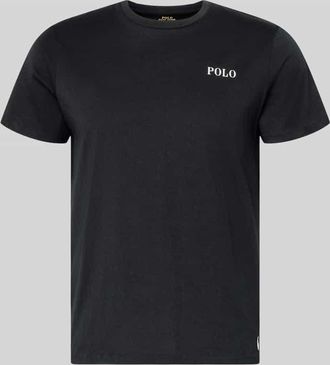 Ralph Lauren Regular Fit Pyjama-Oberteil aus reiner Baumwolle Modell CREW-SLEEP-TOP in Black, Gr&ouml;&szlig;e XL
