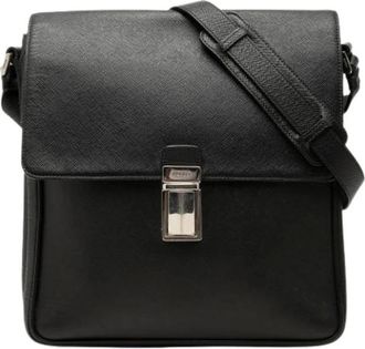 Prada Borsa Pre-owned Saffiano Crossbody - - Pre-owned - Donna - Nero - ONE SIZE
