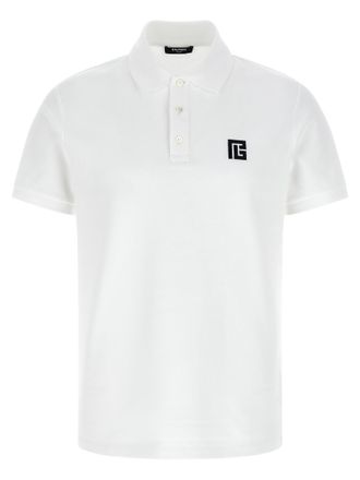 Balmain Bicolor Cotton Polo Mens Shirt