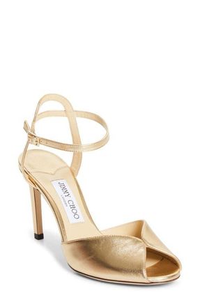 Jimmy Choo London Sacora Sandal in Gold at Nordstrom, Size 10.5Us
