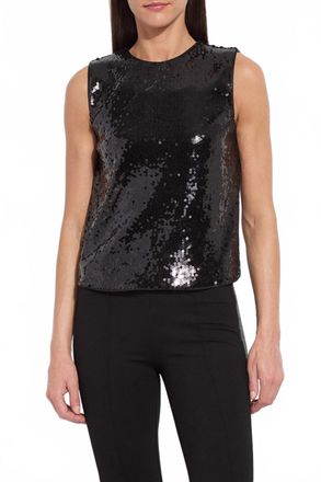 Lyss&eacute; Adaline Sequin Shell Top In Black