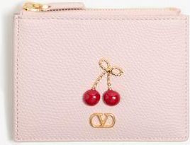 Valentino Garavani Portacarte Cherryfic In Vitello Granato Donna ROSE QUARTZ UNI