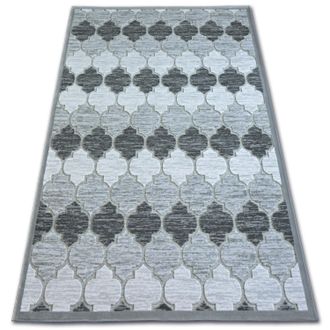 RugsX Rugsx - Alfombra Acr&iacute;lica Yazz 3766 Enrejado Tr&eacute;bol Marroqu&iacute; Gris Grey 160x220 Cm