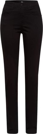 Brax Zwarte Broek 71-1707 Stijlvol Model - Dames - Slim Fit Broeken - Zwart - 3XL - Katoen - Broeken