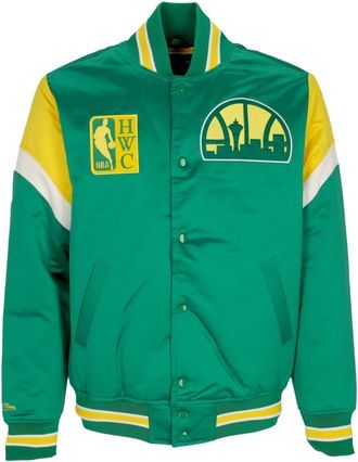 Mitchell & Ness Seattle Supersonics Bomberjack - Heren - Bomber jackets - Groen - S - Polyester - Jassen