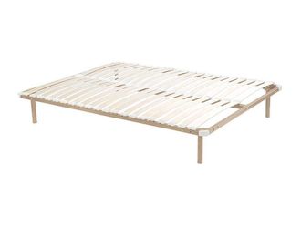 Vente-Unique Slatted Bed Frame To Assemble - 160 X 200 Cm - 2 X 19 Slats - With in Beige | Size: Double