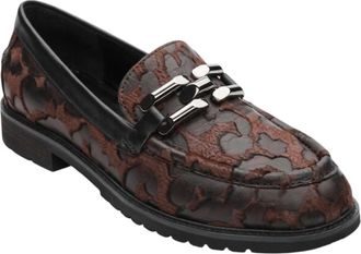 Sanctuary Womens Whitney Genuine Calf Hair Loafer In Black/brown