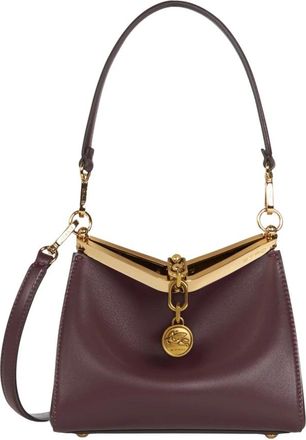 Etro Vela Media leren schoudertas - Dames - Schoudertassen - Bruin - M - Leer - Tassen
