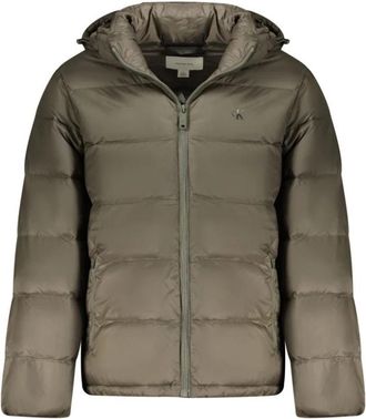 Calvin Klein Marrone Poliammide Jas - Heren - Winterjassen - Groen - L - Jassen