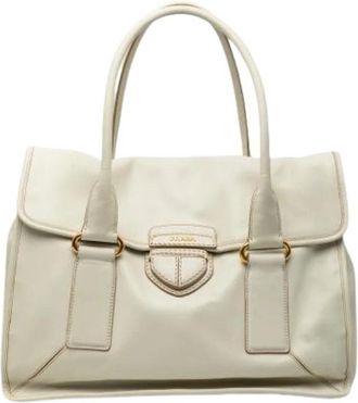 Prada Pre-owned Vintage Tote Bag - Dames - Vintage Shopper - Beige - ONE Size - Leer - Vintage