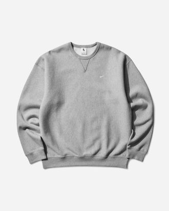 Nike Men s Solo Swoosh Crewneck Sweatshirt Dark Grey Heather