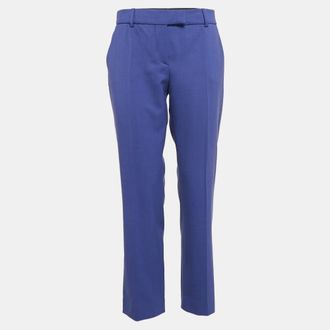 M Missoni Purple Gabardine Straight Leg Trousers