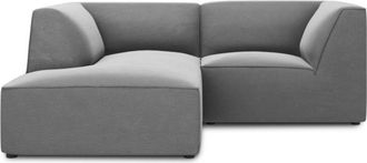 BLOOMINGLOFT 3-Sitzer Ecksofa Sao 186 x 180 cm, mit Samtbezug / Eckteil links
