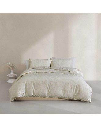 Calvin Klein Yellow Leaves Cotton Percale Duvet Set