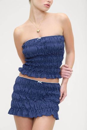 Frankies Bikinis Jolie Crepe Skirt In Dotty