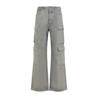 Rick Owens Relaxed Fit Cargo Pants With Flared Leg